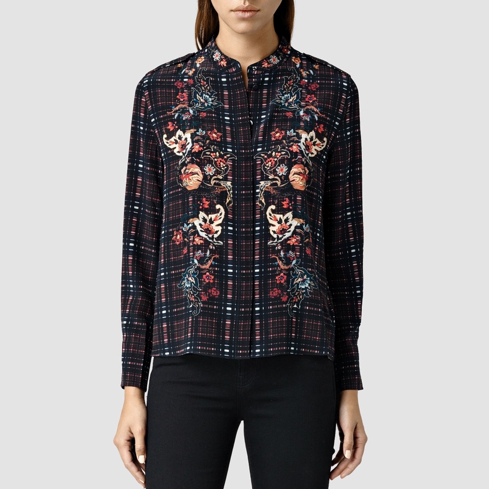 AllSaints Silk Top